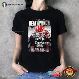 Skeleton Marilyn Manson Five Finger Death Punch Tour T-shirt