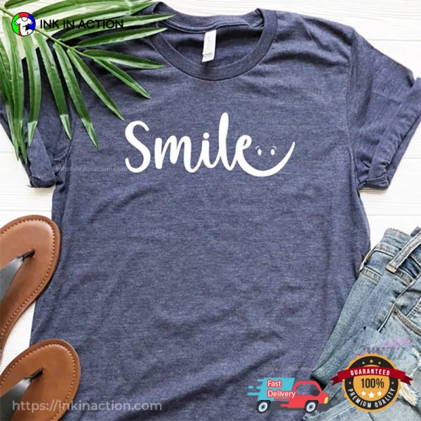 Smile Comfort Colors Shirt With Smiley Face