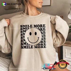 Smile More t shirt smiley face 1