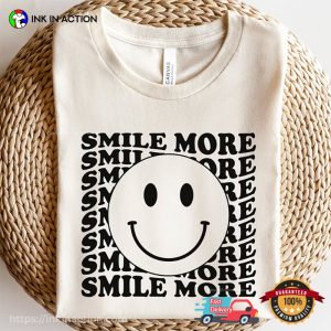 Smile More t shirt smiley face 2