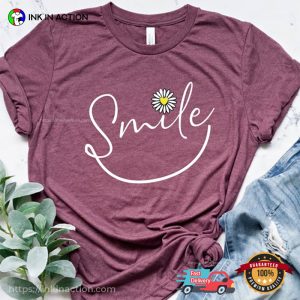 Smile With Flowers Good Vibes Comfort Colors T shirt 2