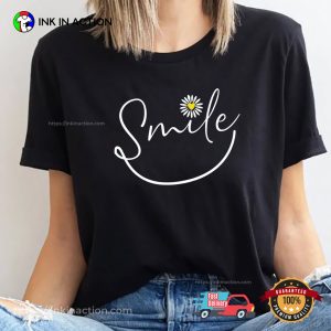 Smile With Flowers Good Vibes Comfort Colors T shirt