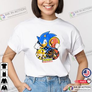 Sonic The Hedgehog Characters Vintage Classic Game T shirt