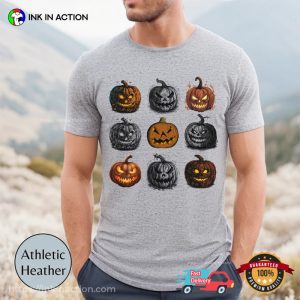 Spooky Jacko Lantern scary pumpkin Comfort Colors Tee 2