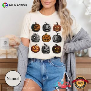 Spooky Jacko Lantern scary pumpkin Comfort Colors Tee 3