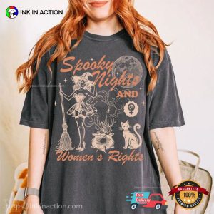 Spooky Nights And Women's Rights Feminist Halloween Comfort Colors Tee 2