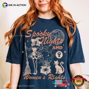 Spooky Nights And Women's Rights Feminist Halloween Comfort Colors Tee 3