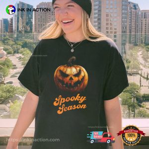 Spooky Season Creepy Jack o Lantern Shirt