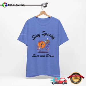 Stay Spooky Boos And Booze Pumpkin Comfort Colors Tee 1