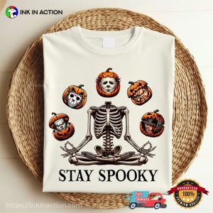 Stay Spooky Horror Movie 90s Character Heads T shirt 1