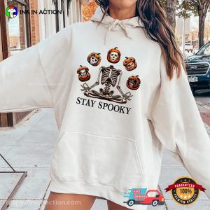 Stay Spooky Horror Movie 90s Character Heads T-shirt