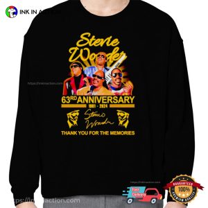 Stevie Wonder 63rd Anniversary Signature Memorial T shirt 3