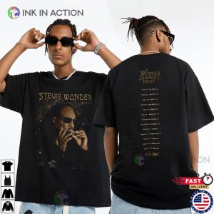 Stevie Wonder Concert Schedules 2 Sided T shirt