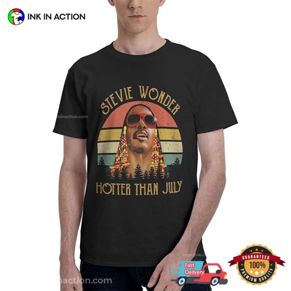 Stevie Wonder Hotter Than July Funny T-shirt