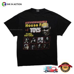 Stevie Wonder's House Full Of Toys Concert Retro Style T shirt 3