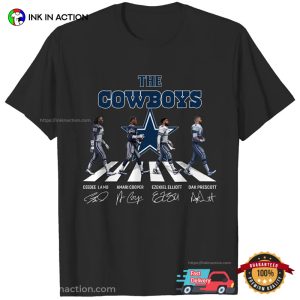 The Cowboys Stars Abbey Road Crossing Signatures Football T shirt 2