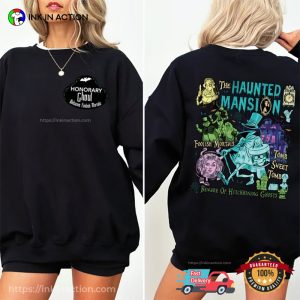 The Haunted Mansion Honorary Ghoul Hallowwen 2 Sided T shirt