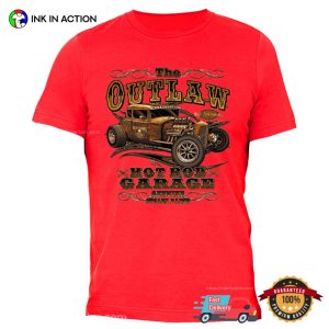 The Outlaw Hot Rod Garage Ols School Car Unisex T shirt 2