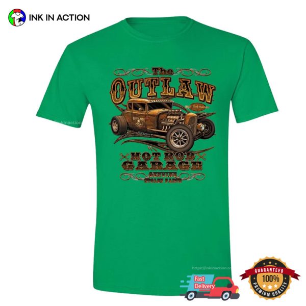 The Outlaw Hot Rod Garage Old School Car Unisex T-shirt