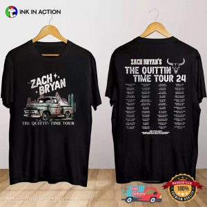 The Quittin Time Tour 2024 Setlist Fan T shirt, Zach Bryan Tour Apparel 1