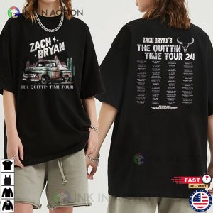 The Quittin Time Tour 2024 Setlist Fan T shirt, Zach Bryan Tour Apparel