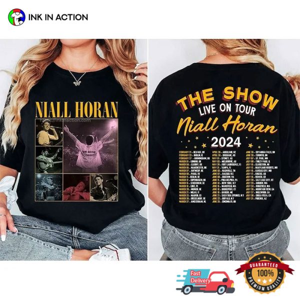 The Show Live On Tour Niall Horan 2024 Concert 2 Sided Tee Shirt