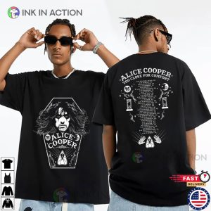 Too Close For Comfort Tour Dates Retro Alice Cooper 2 Sided T shirt