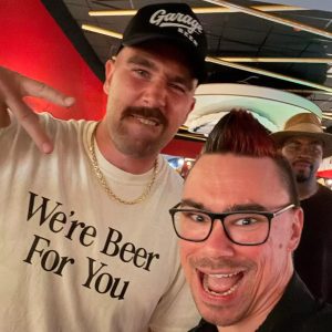 Travis Kelce We're Beer for You Trending T Shirt 4