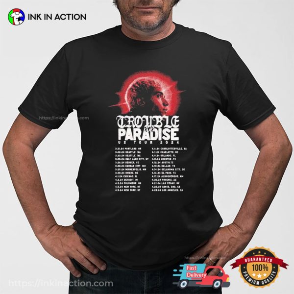 Trouble In Paradise Us Tour 2024 Setlist T-shirt