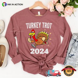 Turkey Trot 2024 Funny Thanksgiving Comfort Colors Tee 2