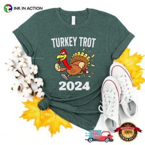 Turkey Trot 2024 Funny Thanksgiving Comfort Colors Tee 3