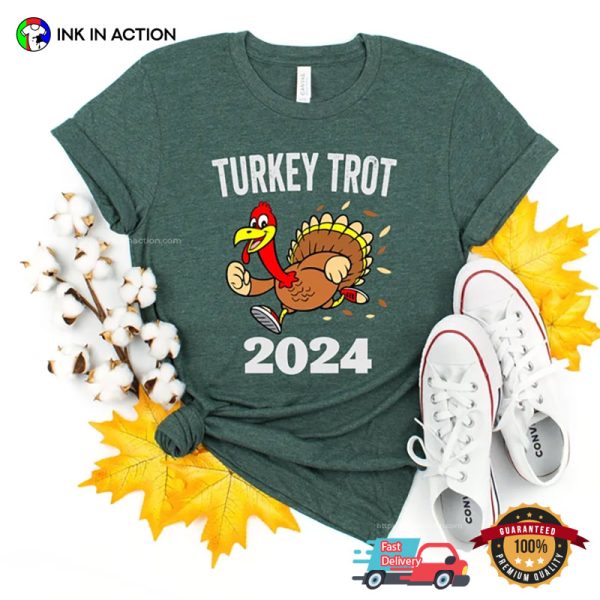 Turkey Trot 2024 Funny Thanksgiving Comfort Colors Tee