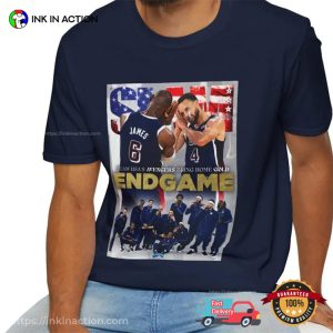 USA Avengers Men's Basketball End Game Funny Slam Cover T shirt