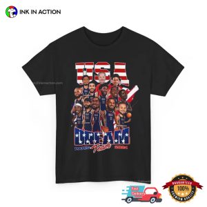 USA Men's Basketball Dream Team Olympic Paris 2024 Champions T shirt 2