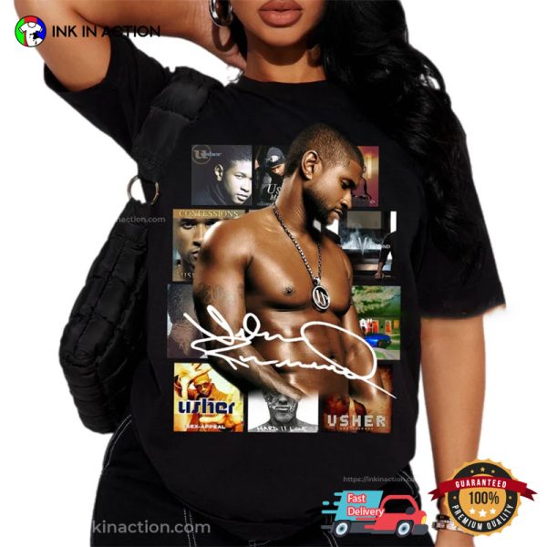 Usher Albums Concert Graphic T-shirt