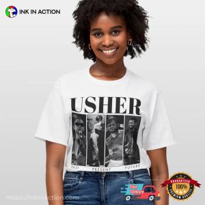 Usher Past Present Future Concert Retro 90s T shirt 2