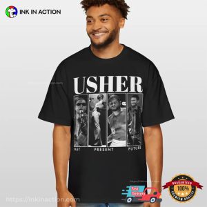 Usher Past Present Future Concert Retro 90s T shirt 3