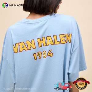 Van Halen Tour Of The World 1984 Concert Retro Comfort Colors 2 Sided T-shirt