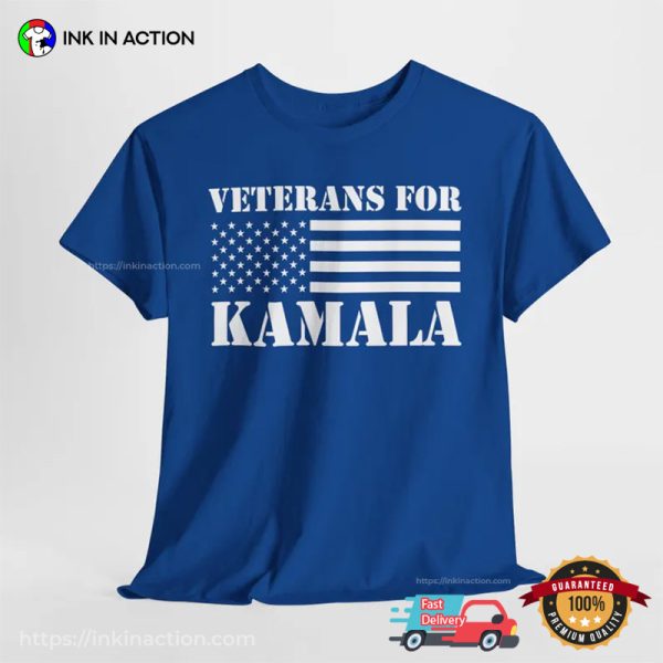 Veterans For Kamala 2024 President Campaign T-shirt