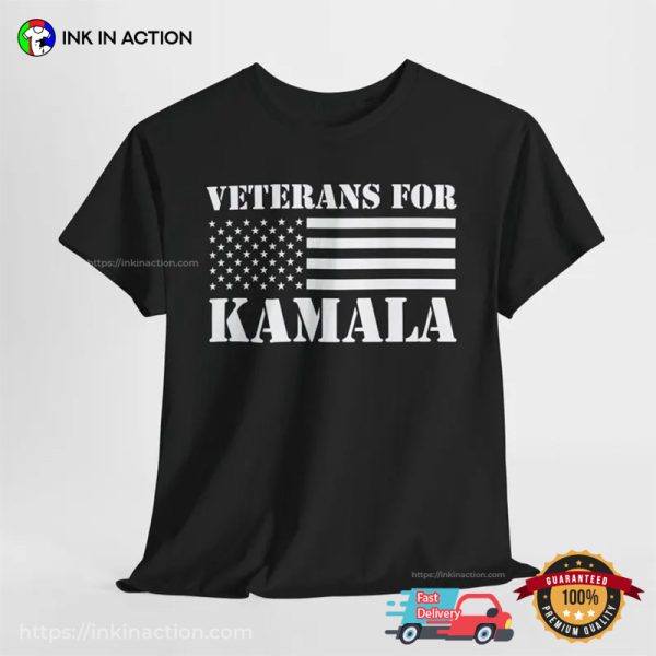 Veterans For Kamala 2024 President Campaign T-shirt