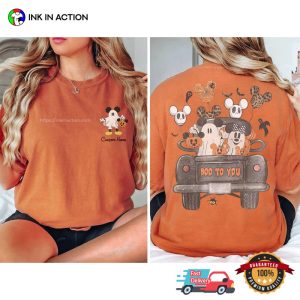 Vintage Boo To You Mickey N Minnie Halloween Comfort Colors Tee 1