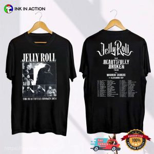 Vintage Jelly Roll The Beautiful Broken Tour 2024 2 Sided T-shirt