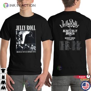 Vintage Jelly Roll The Beautiful Broken Tour 2024 2 Sided T-shirt