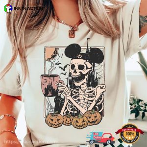 Vintage Mickey pumpkin skeleton Disney Halloween Comfort Colors T-shirt