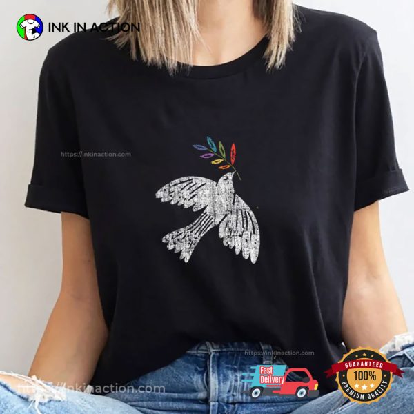 Vintage Peace Dove Peace Symbol Shirt