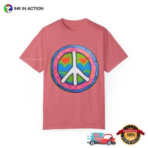 Vintage Style PEACE SIGN Unisex T shirt 1