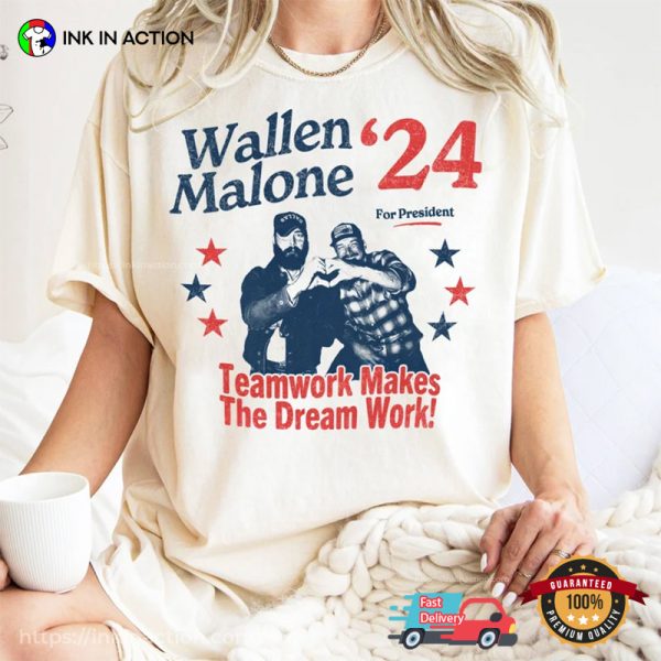 Wallen Malone Concert 2024 For President Humor Comfort Colors T-shirt