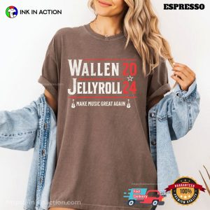 Wallen N Jelly Roll Country Music Tour 2024 Comfort Colors T shirt 1