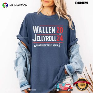 Wallen N Jelly Roll Country Music Tour 2024 Comfort Colors T shirt 2