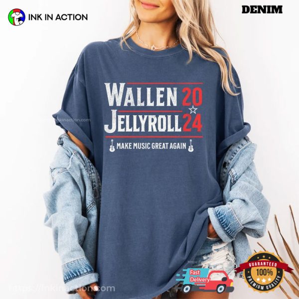 Wallen N Jelly Roll Country Music Tour 2024 Comfort Colors T-shirt